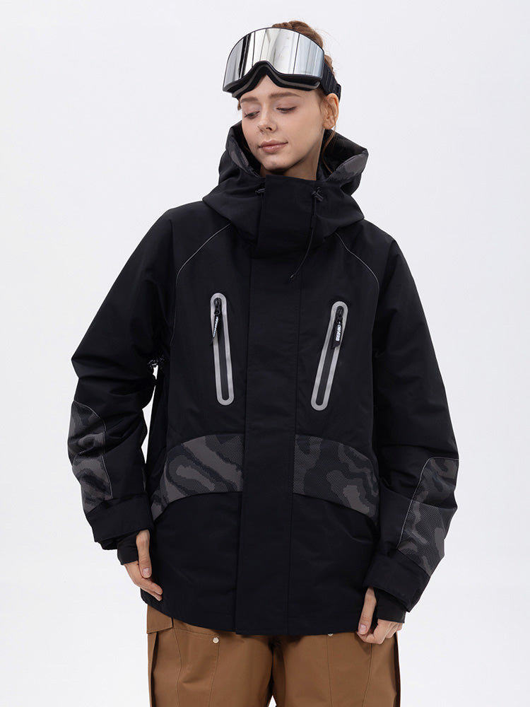 Chillform Glow Trail Reflektierende Camo-Schneejacke für Damen