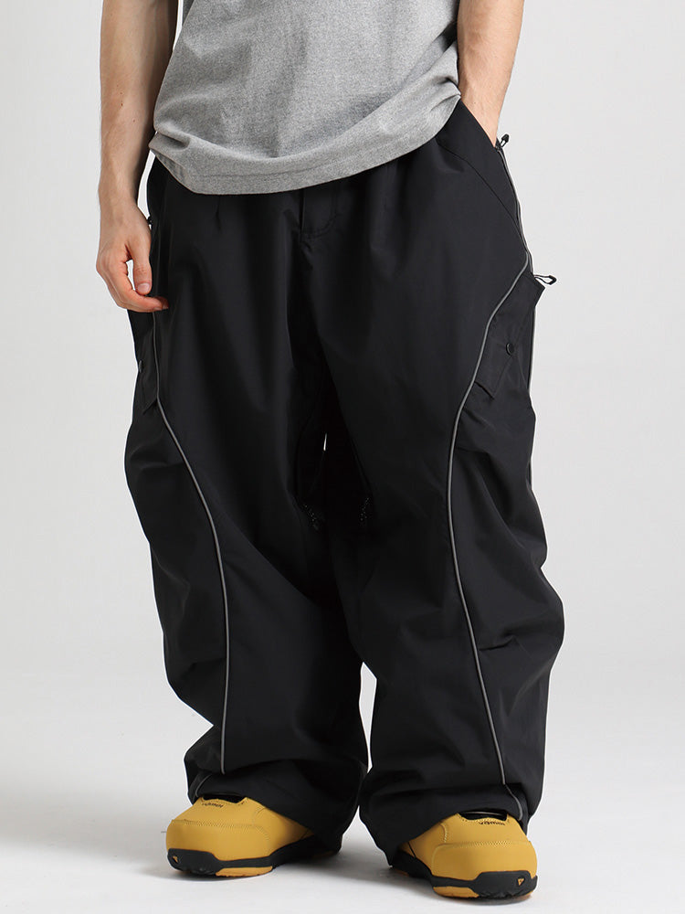Gsou Snow Herren-Schneehose mit reflektierenden Kanten und weitem Sitz