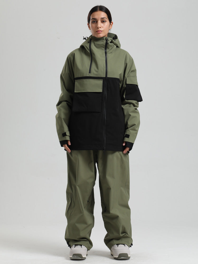 Gsou Snow Terrain Flow FlexZip Hybrid Cargo Snowboardanzüge für Damen