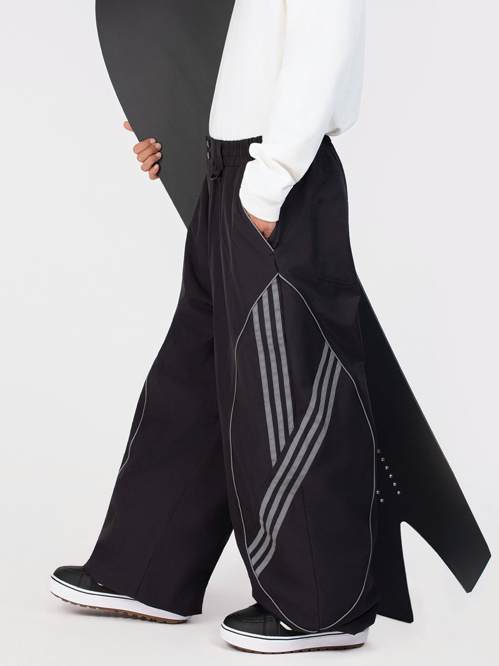 Nightline Park Rider Herren-Schneehose mit reflektierenden Kurven und lockerer Passform