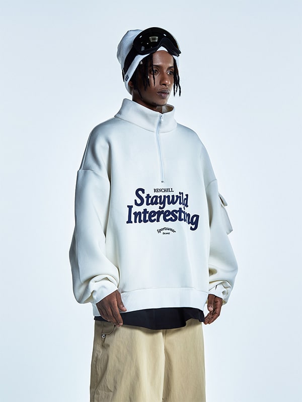 RenChill Mountain Chill Pullover Baggy Snow Hoodie für Herren