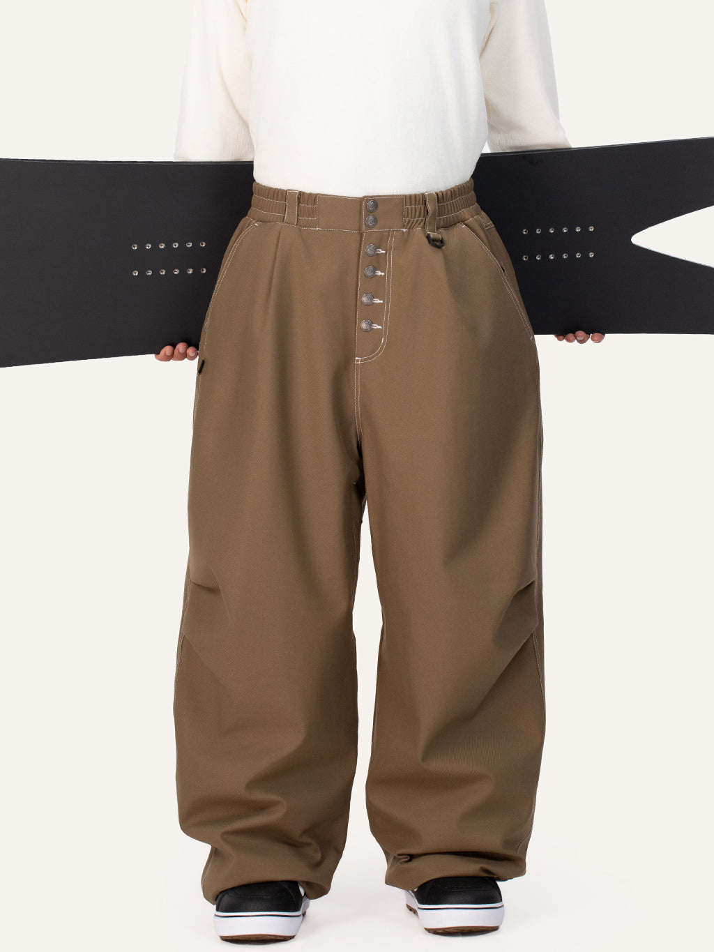 Raw Utility Niet-Arbeitsjeans für Herren – Oversized-Passform mit doppelter Gesäßtasche