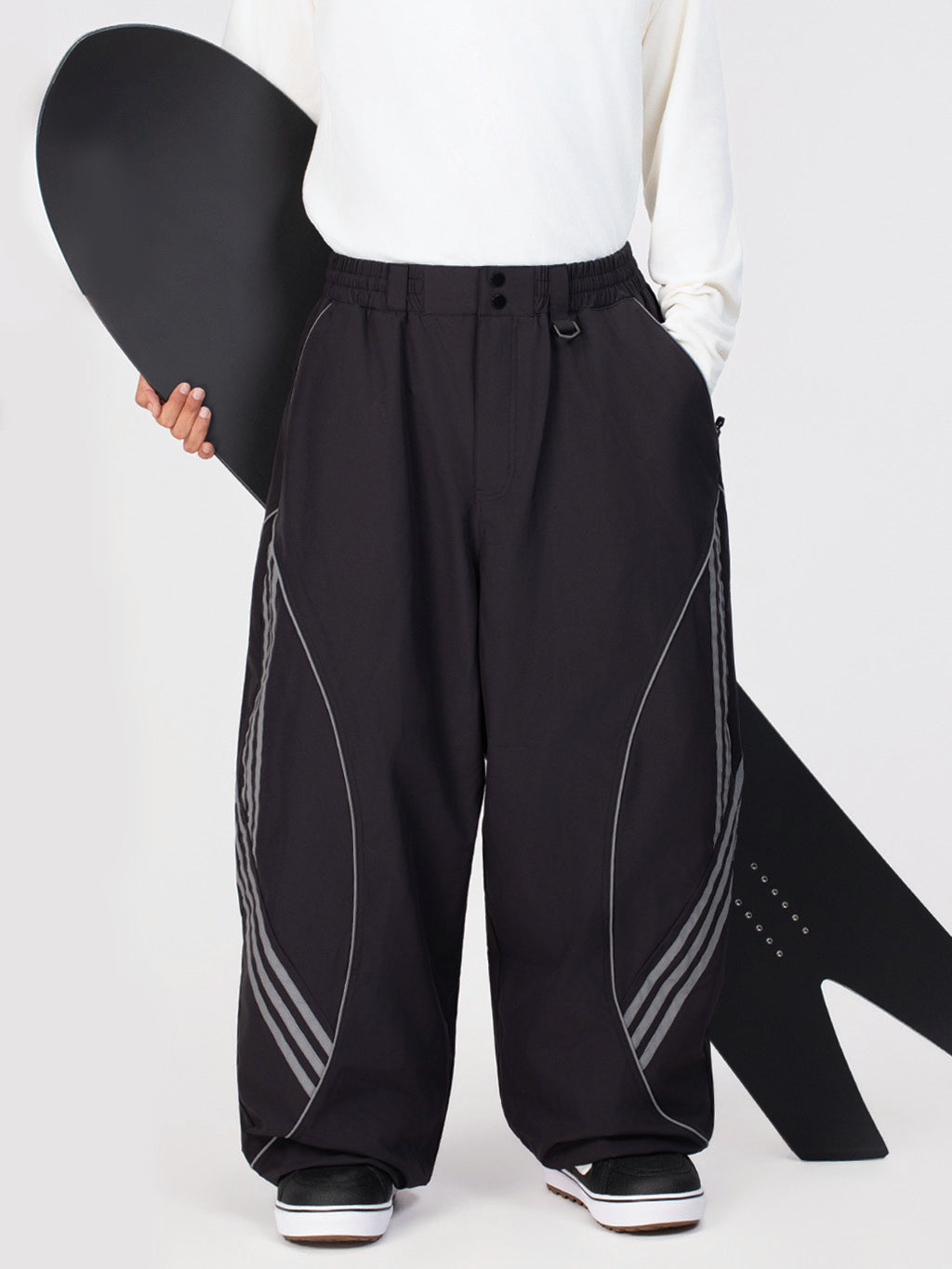 Nightline Park Rider Herren-Schneehose mit reflektierenden Kurven und lockerer Passform