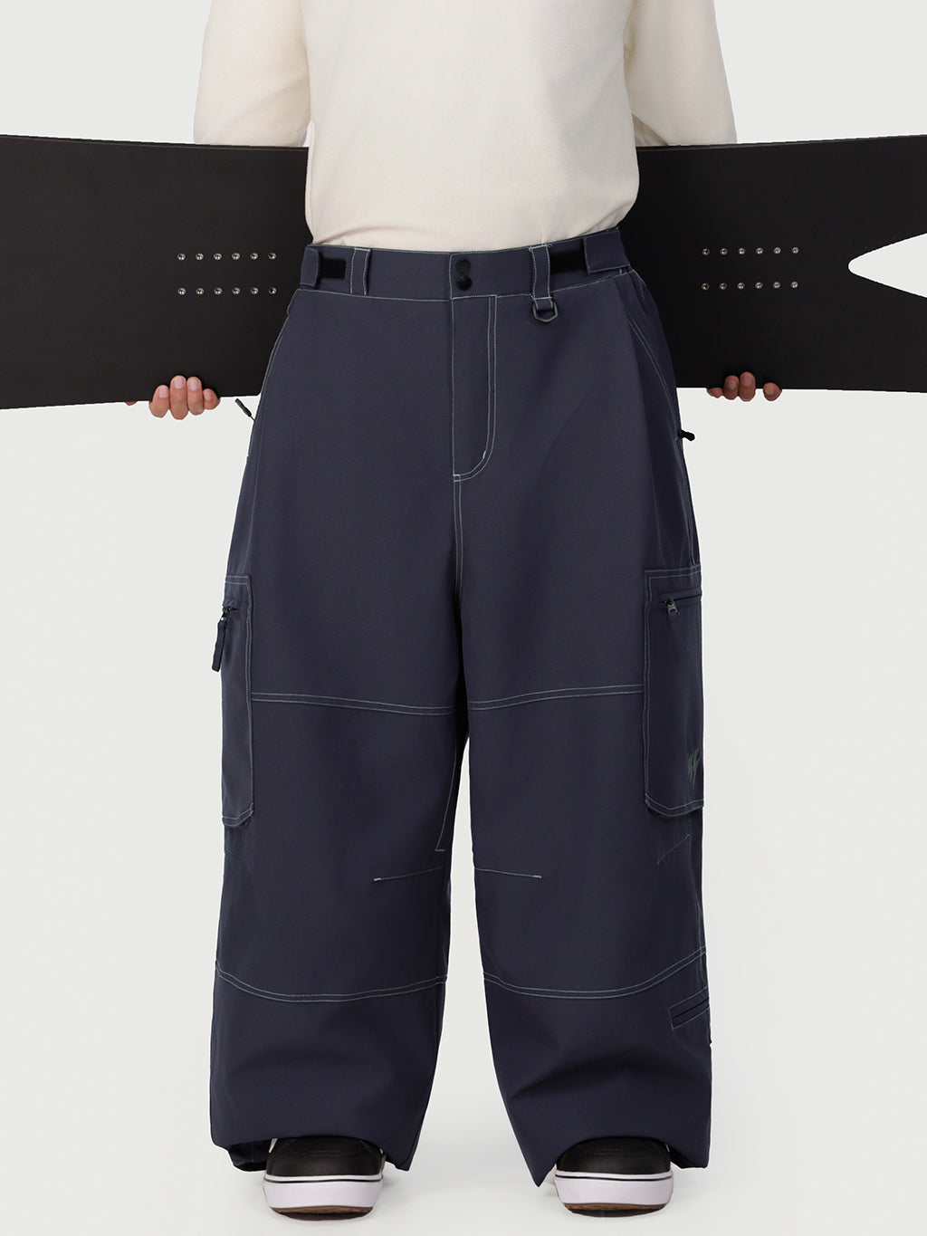 Wild Soul Crew Utility Cargo-Schneehose für Herren – Robuste Nähte, lockere Passform