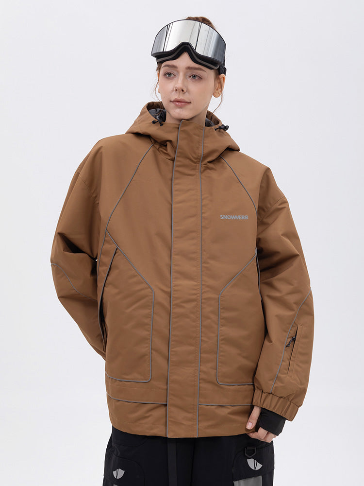 Damen-Allwetter-Schneejacke „Mountain Chill“ mit Reflektoren – Ideal zum Nachtskifahren und Snowboarden