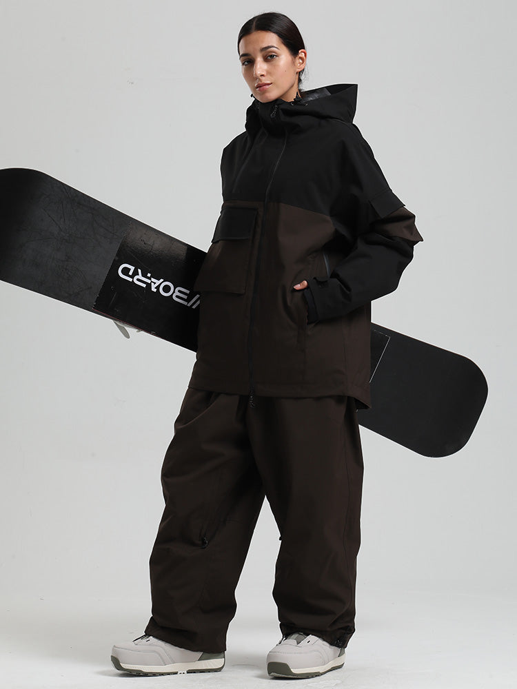 Gsou Snow Terrain Flow FlexZip Hybrid Cargo Snowboardanzüge für Damen