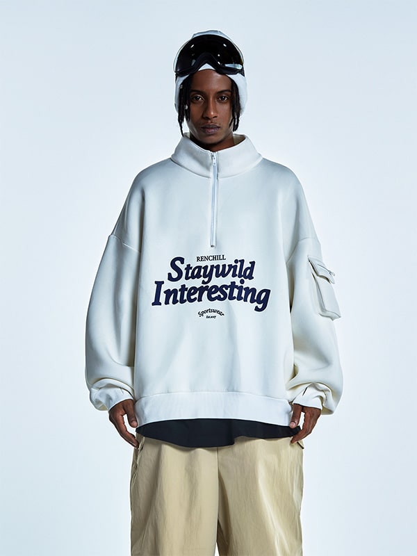RenChill Mountain Chill Pullover Baggy Snow Hoodie für Herren