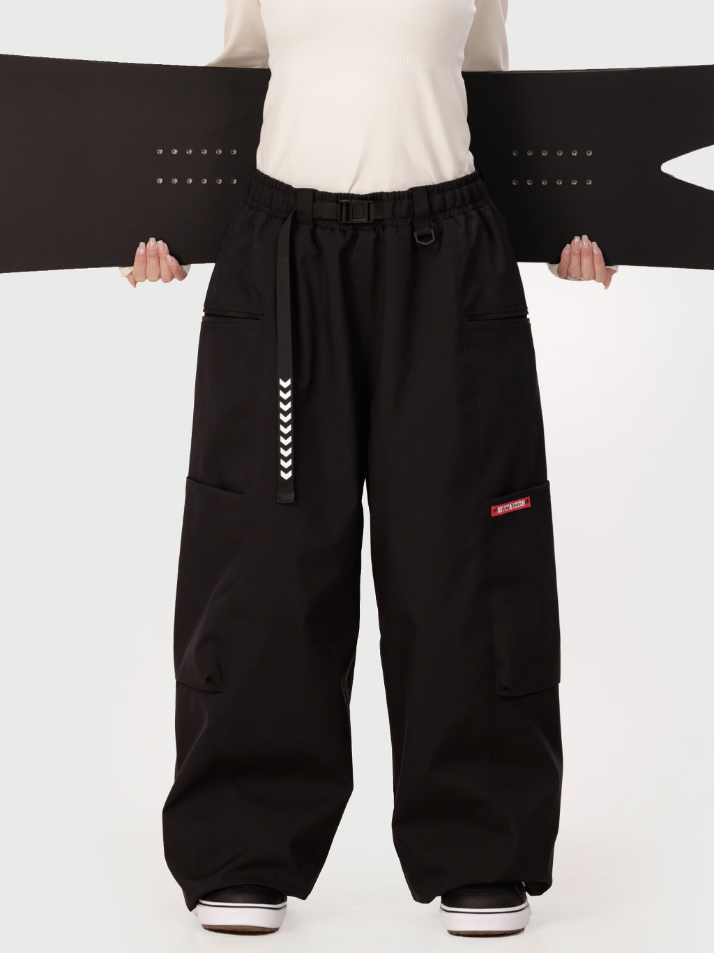 Techline Damen-Skihose mit strapazierfähigem Stretch-Cargo-Design – Baggy Freestyle Passform