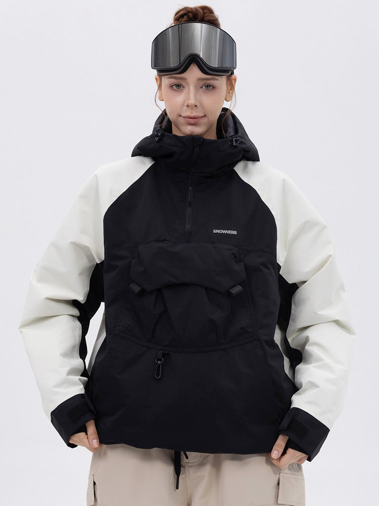 Damen Mountain Freestyle Cargo Pocket Bomber Camo Snowboardjacke