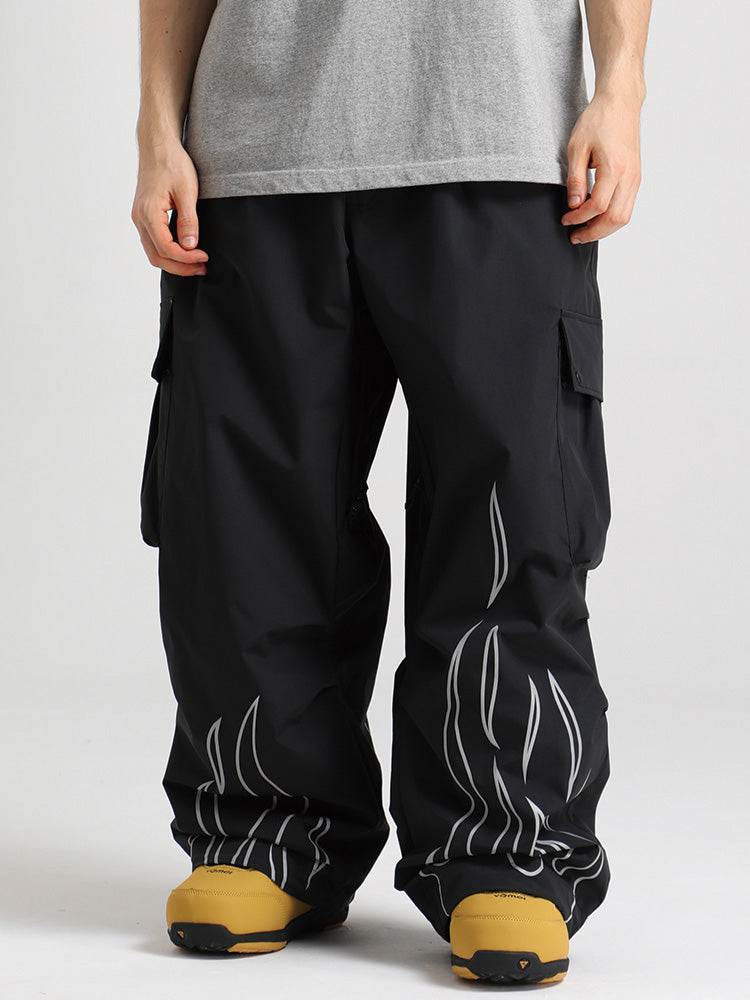 Gsou Snow Furious Spark Reflektierende Cargo-Schneehose für Herren