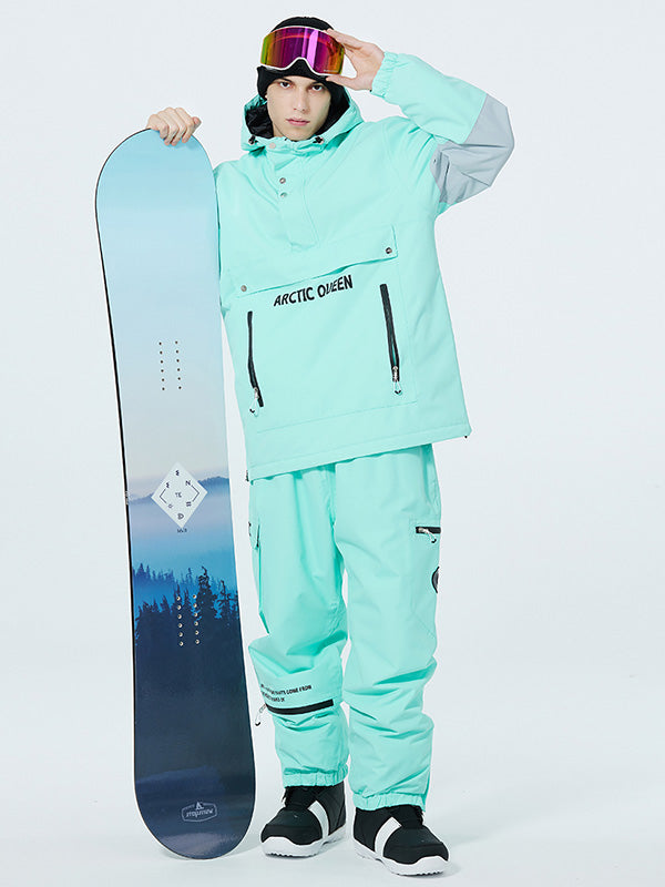 SnowCrest FrostTrek Anorak-Schneeanzüge für Damen mit halbem Reißverschluss