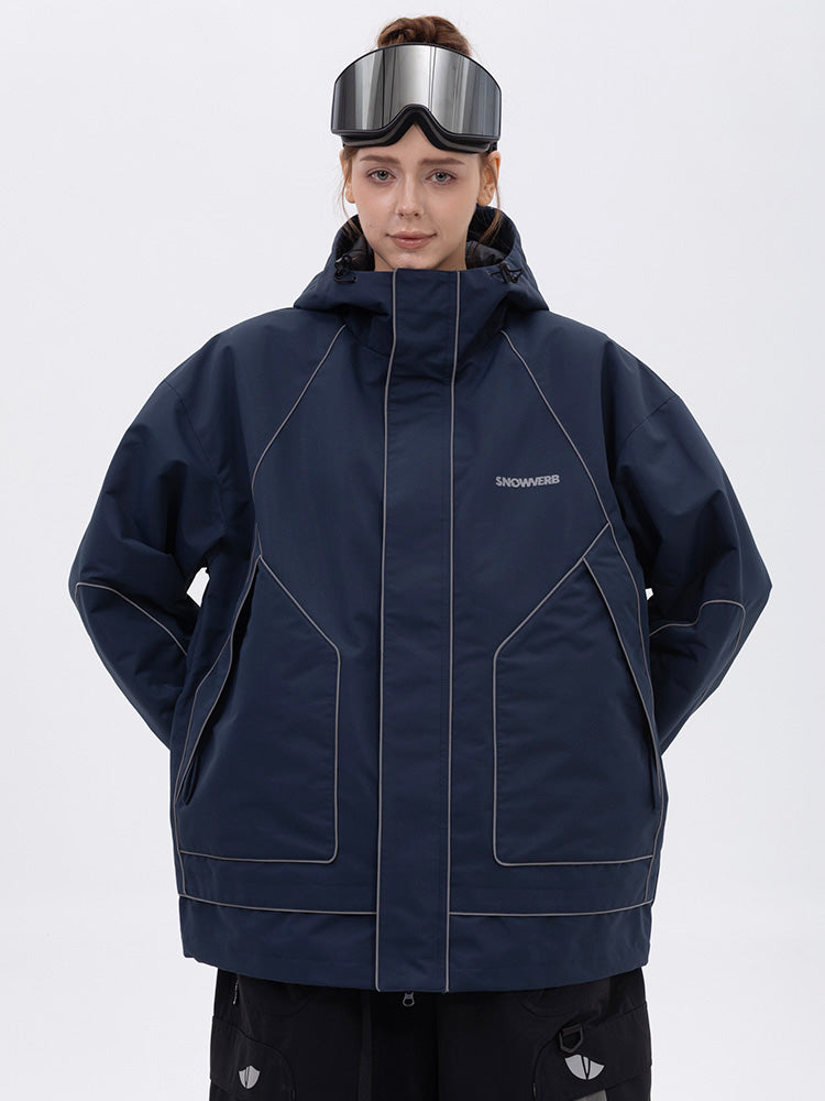 Damen-Allwetter-Schneejacke „Mountain Chill“ mit Reflektoren – Ideal zum Nachtskifahren und Snowboarden