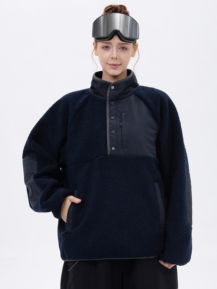 Damen-Abenteuerpullover aus Kunst-Sherpa-Fleece, warm und bergtauglich
