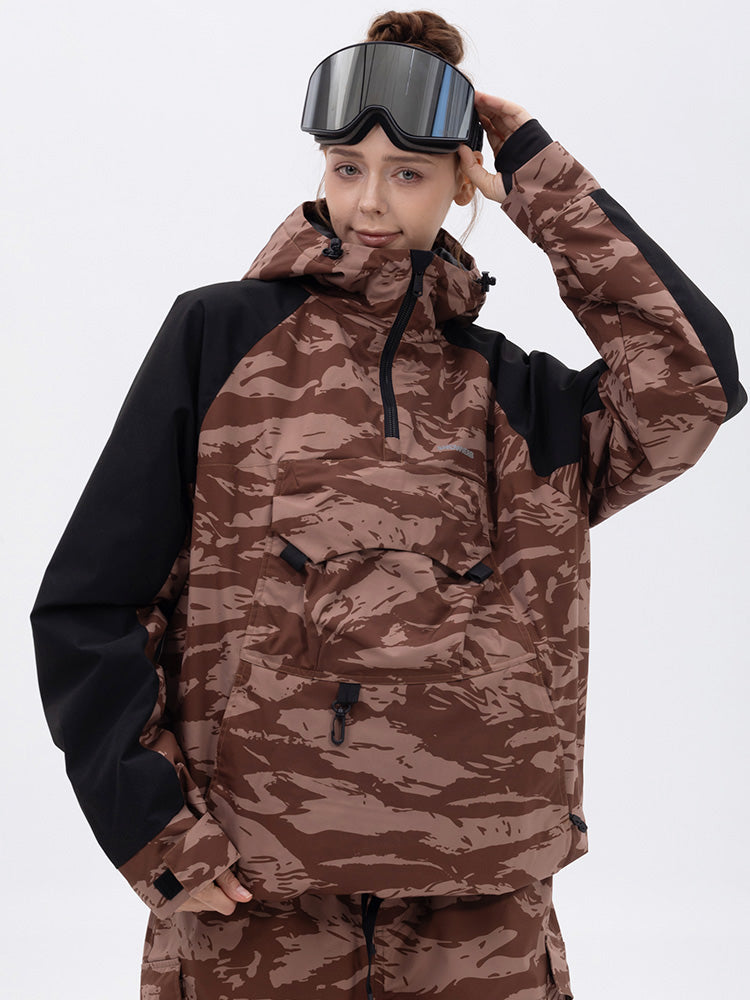 Damen Mountain Freestyle Cargo Pocket Bomber Snowboardjacke