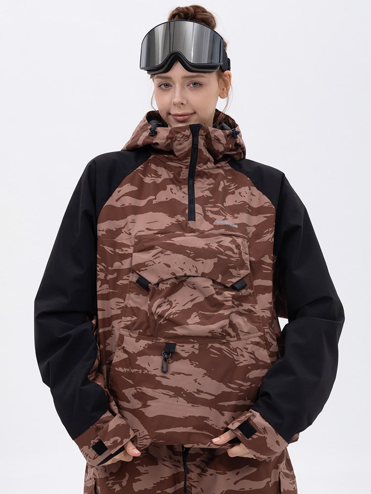 Damen Mountain Freestyle Cargo Pocket Bomber Snowboardjacke