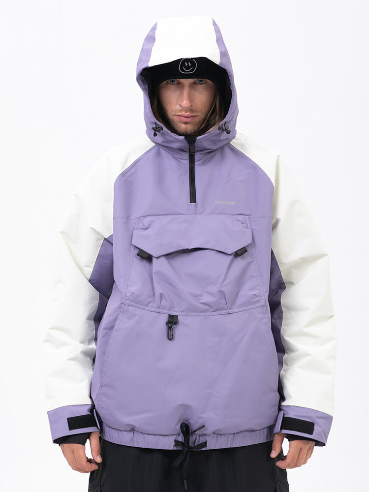 Herren Mountain Freestyle Cargo Pocket Pullover Bomber Snowboardjacke