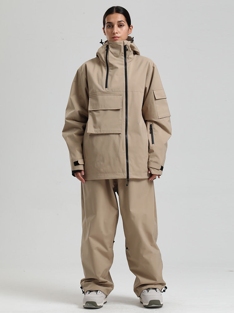 Gsou Snow Terrain Flow FlexZip Hybrid Cargo Snowboardanzüge für Damen