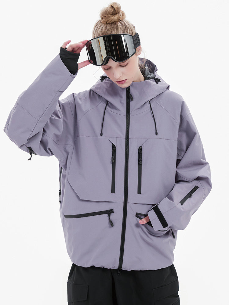 Strapazierfähige, locker sitzende Damen-Cargo-Schneejacke von Steeze HypeShred