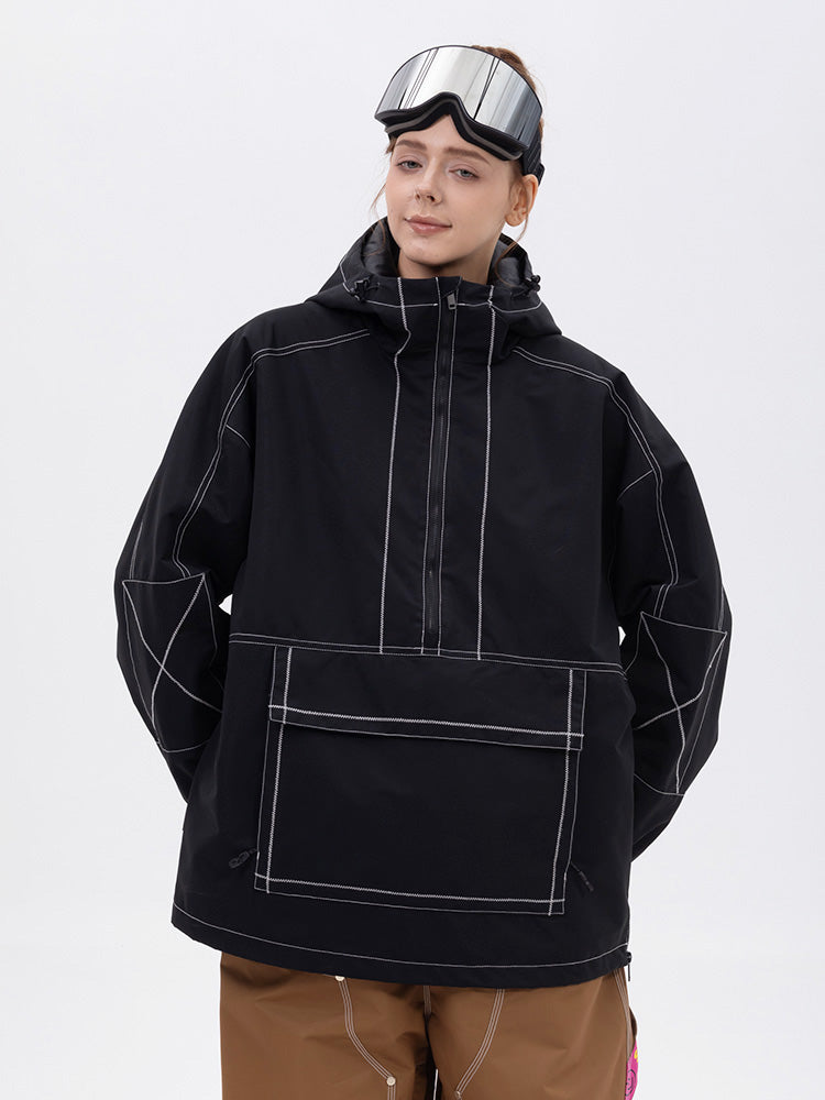 Damen-Snowboardjacke Mountain Vibe Streetstorm Pullover Camo – Ganzjahresjacke