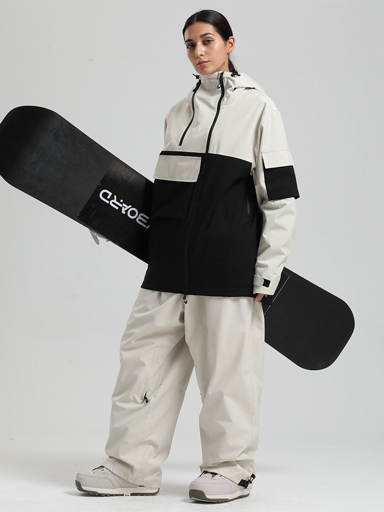 Gsou Snow Terrain Flow FlexZip Hybrid Cargo Snowboardanzüge für Damen