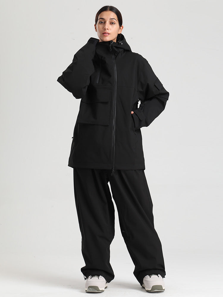 Gsou Snow Terrain Flow FlexZip Hybrid Cargo Snowboardanzüge für Damen
