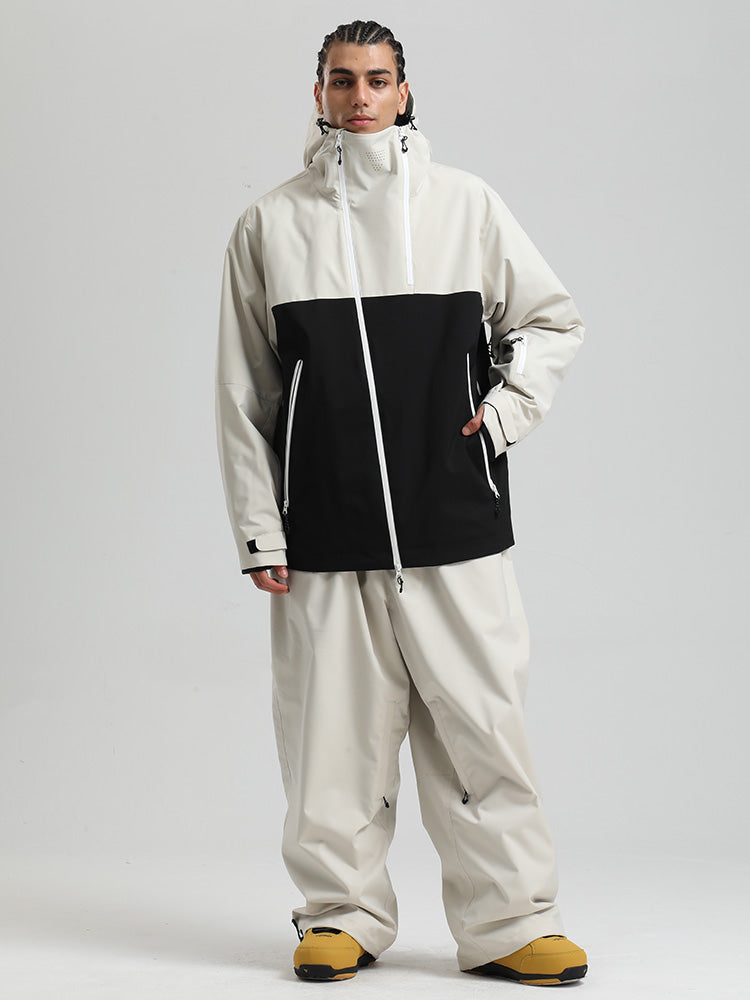 Gsou Snow HyperDrive Ganzjahres-Skianzug für Herren, Farbblock-Design, Cargo-Stil