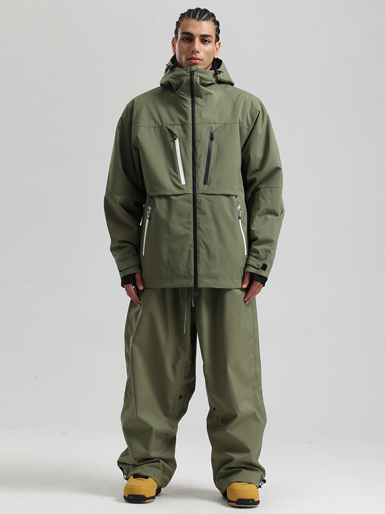 Gsou Snow Herren Strapazierfähiger Mountain Pro Winter Funktions-Cargo-Schneeanzug