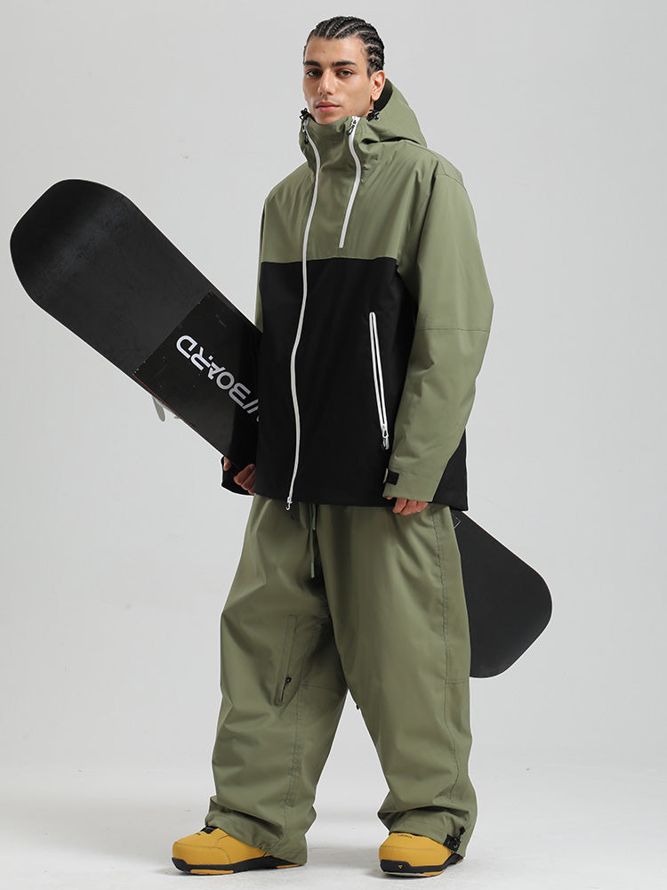 Gsou Snow HyperDrive Ganzjahres-Skianzug für Herren, Farbblock-Design, Cargo-Stil