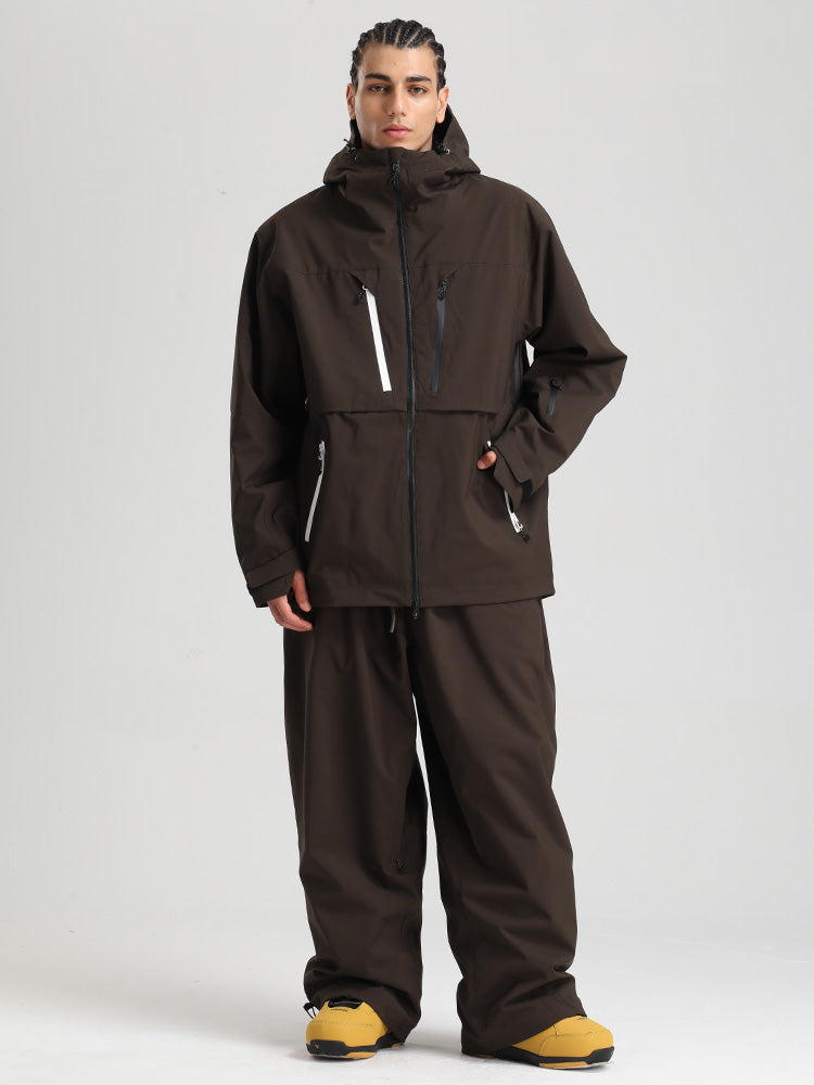 Gsou Snow Herren Strapazierfähiger Mountain Pro Winter Funktions-Cargo-Schneeanzug