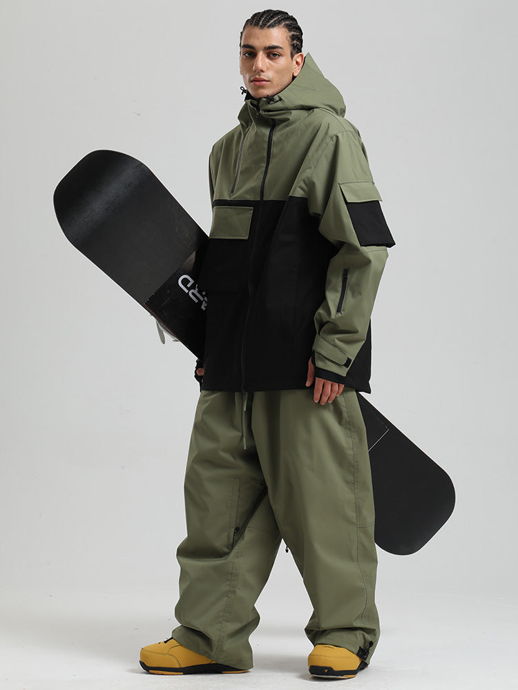 Gsou Snow Terrain Flow FlexZip Hybrid Cargo Snowboardanzüge für Herren