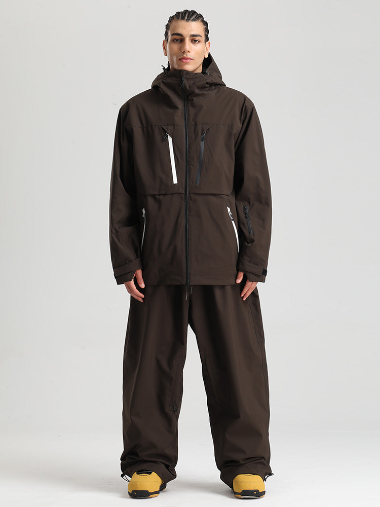 Gsou Snow Herren Strapazierfähiger Mountain Pro Winter Funktions-Cargo-Schneeanzug