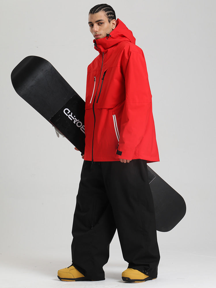 Gsou Snow Herren Strapazierfähiger Mountain Pro Winter Funktions-Cargo-Schneeanzug