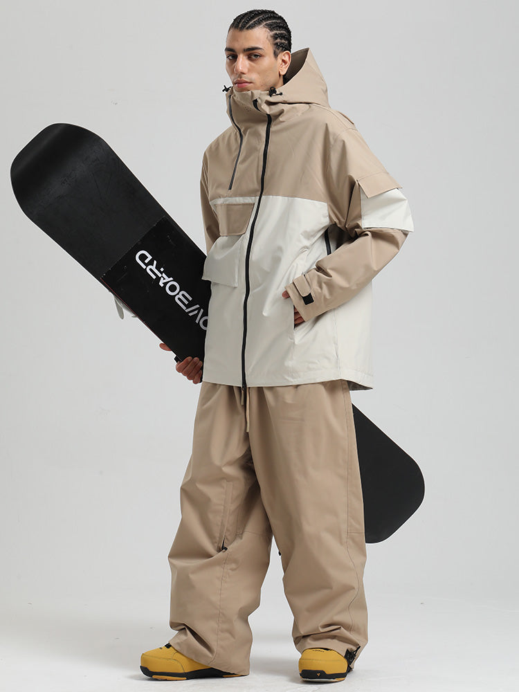 Gsou Snow Terrain Flow FlexZip Hybrid Cargo Snowboardanzüge für Herren