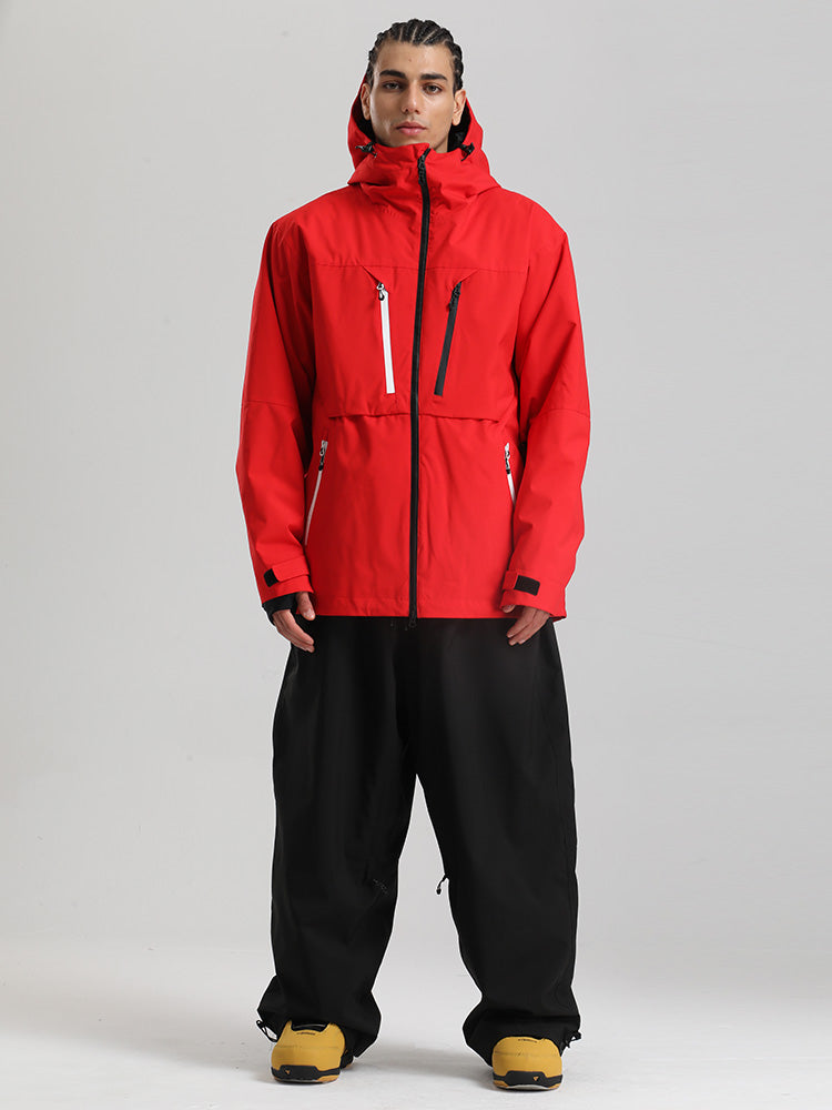 Gsou Snow Herren Strapazierfähiger Mountain Pro Winter Funktions-Cargo-Schneeanzug