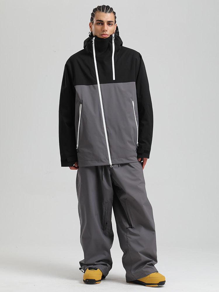Gsou Snow HyperDrive Ganzjahres-Skianzug für Herren, Farbblock-Design, Cargo-Stil
