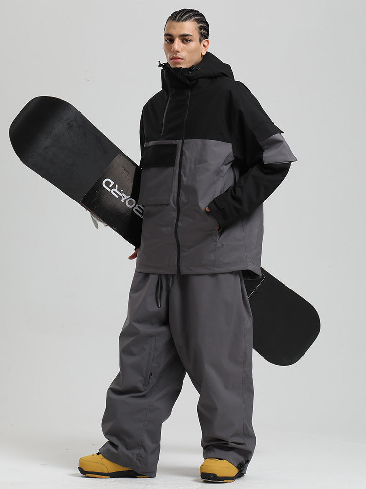 Gsou Snow Terrain Flow FlexZip Hybrid Cargo Snowboardanzüge für Herren