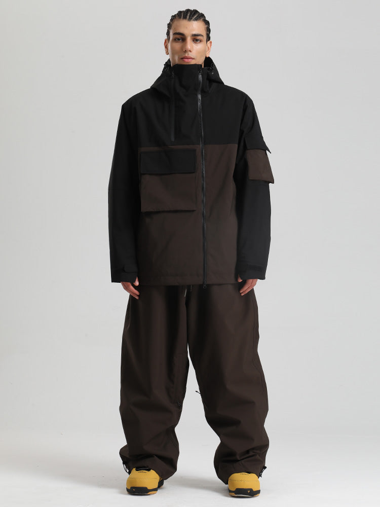 Gsou Snow Terrain Flow FlexZip Hybrid Cargo Snowboardanzüge für Herren