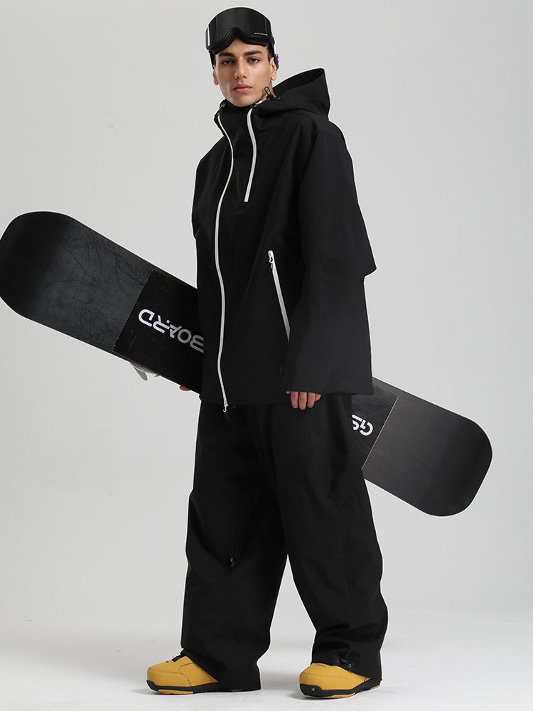 Gsou Snow HyperDrive Ganzjahres-Skianzug für Herren, Farbblock-Design, Cargo-Stil