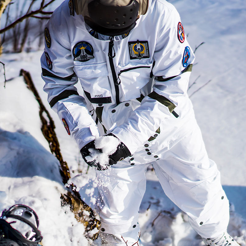 PINGUP NASA-Raumstation-Einteiler-Snowboardanzüge für Herren