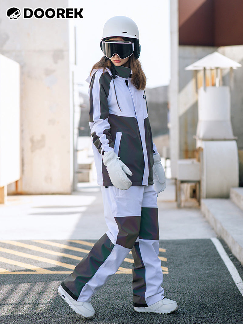 Doorek Neon Glimmer Funktions-Schneeanzug für Damen, Jacke & Hose