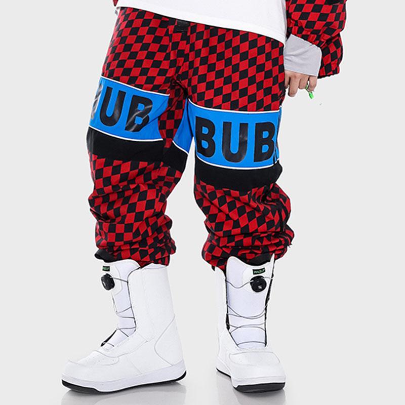 Snowverb Damen Street Style Karierte Schneehose