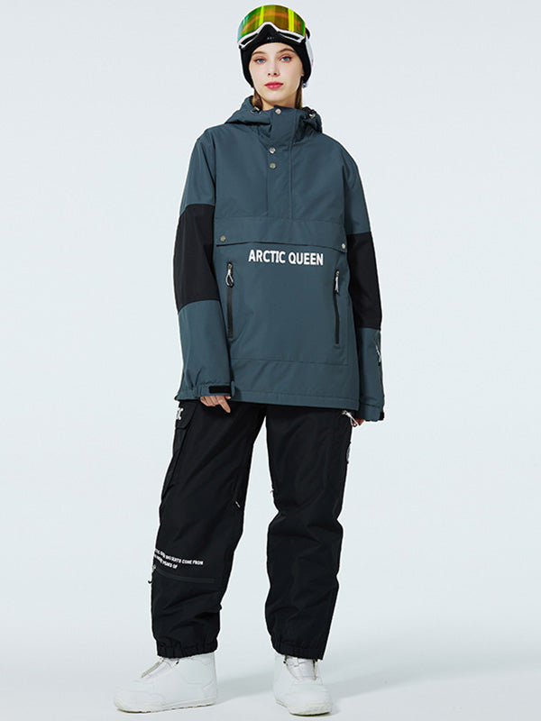 SnowCrest FrostTrek Anorak-Schneeanzüge für Herren mit halbem Reißverschluss