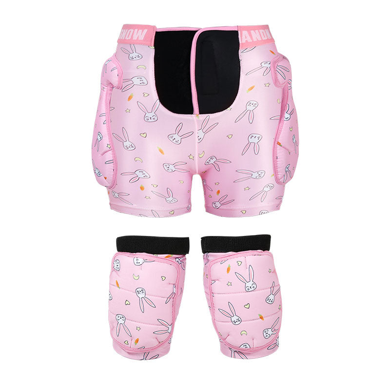 Nandn Little Explorer Professionelles Schnee-Hüft- und Knieschoner-Set für Kinder