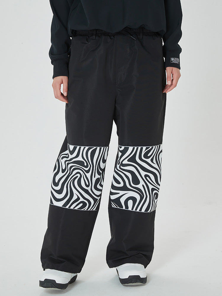 Swaggy Damen-Cargo-Schneehose mit reflektierenden Knie-Einsätzen