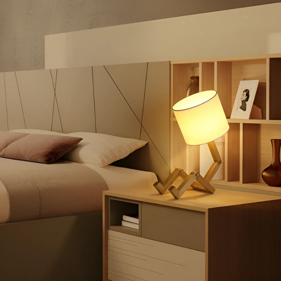 Luvano Tischleuchte Holz flexibel Design