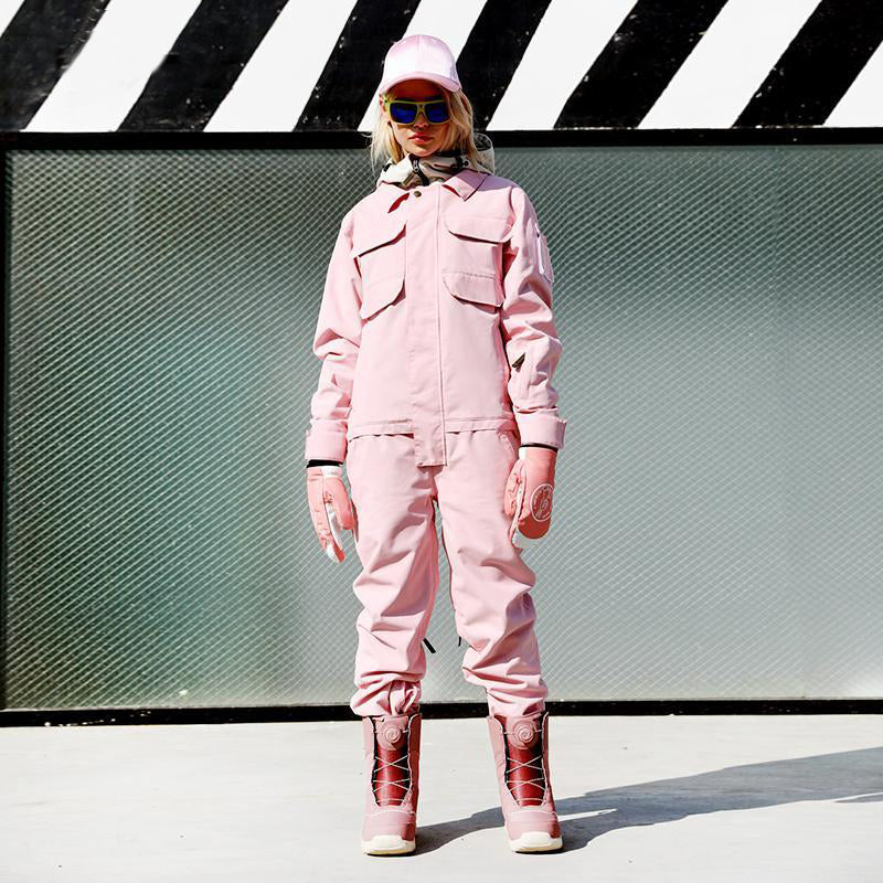 Doorek Superb Damen-Einteiler-Skianzug in Pink, Winter-Schneeanzug