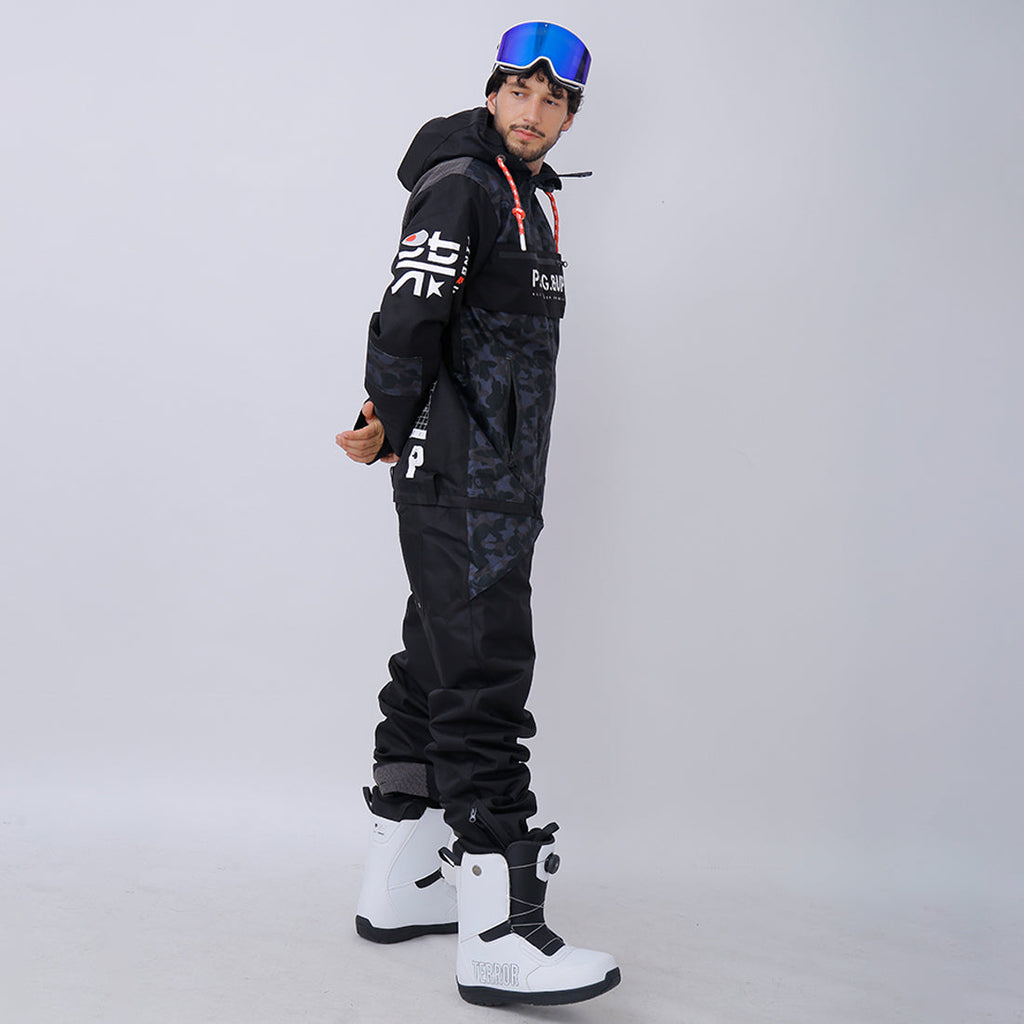 P-40 Fighter & Shark Kombi-Einteiler-Snowboardanzüge für Herren