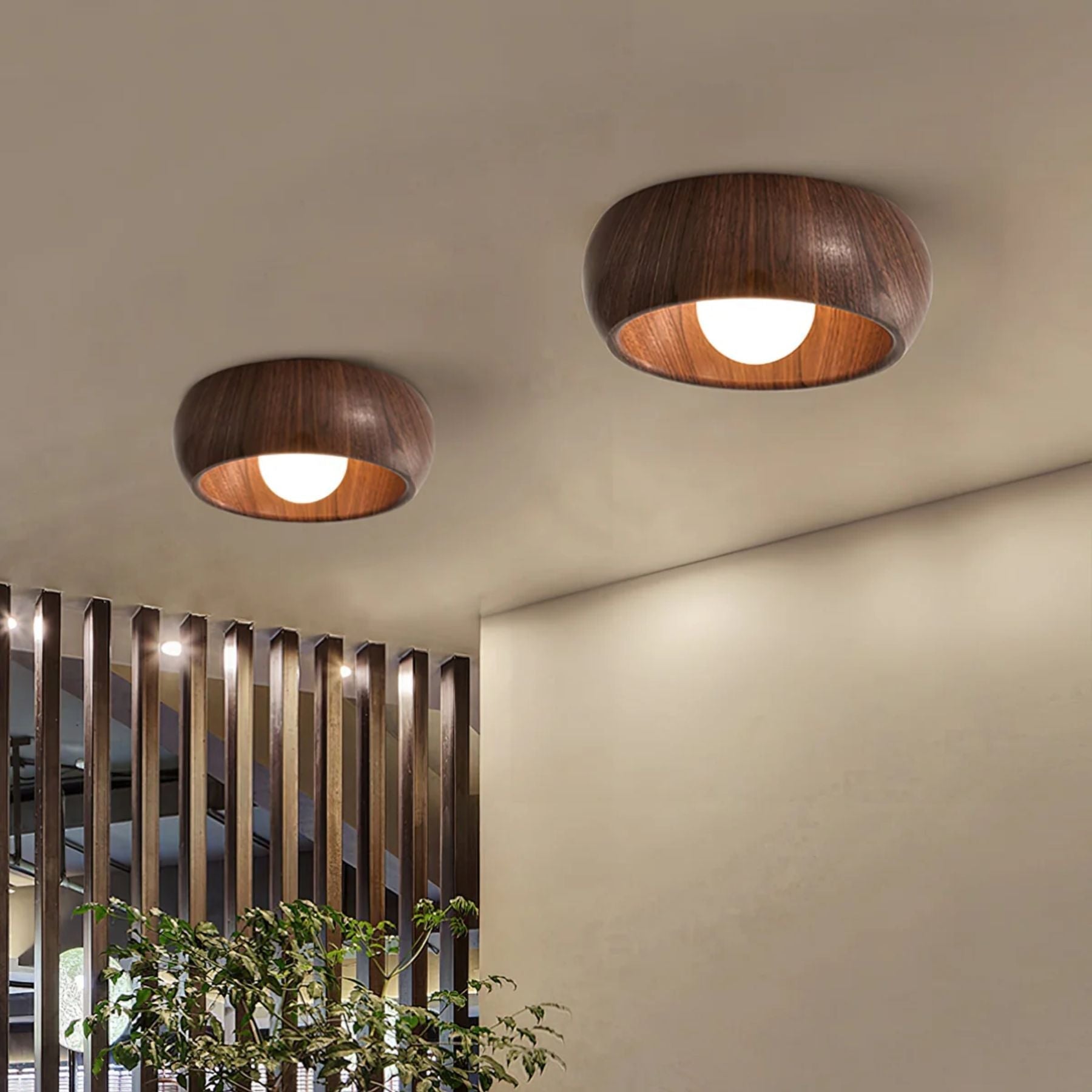 Luvano Albanora Deckenleuchte Holz LED minimal