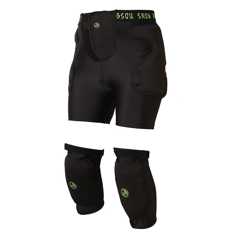 Gsou Snow Unisex Undercover Schutzshorts & Knieschoner Set