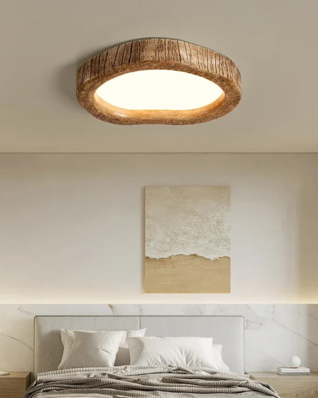 Luvano Le Halo Bois Deckenleuchte Holzoptik LED